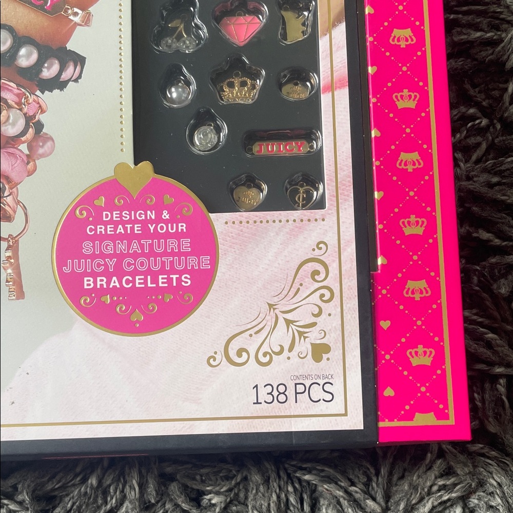 Juicy Couture Pink and Black Charm Bracelet Kit NWT - Picture 4 of 9